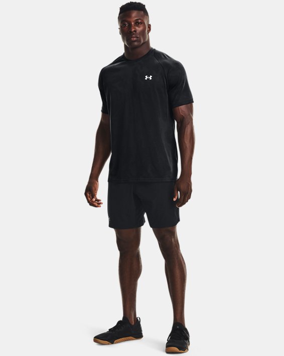 Men's UA Velocity Jacquard Short Sleeve, Black, pdpMainDesktop image number 2